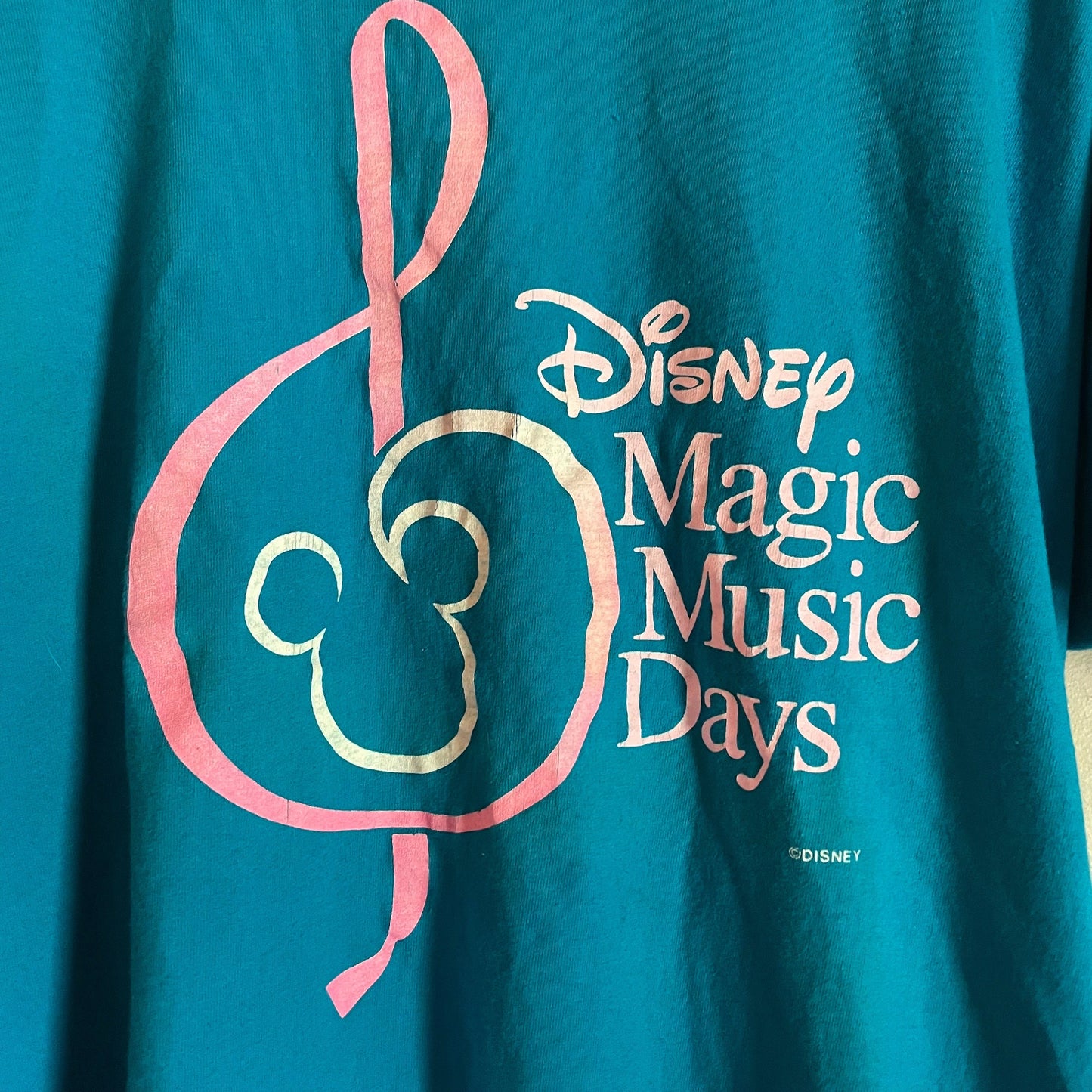vtg 80s DISNEY MAGIC MUSIC Days // vintage mickey mouse disney world celebration event xl single stitch baggy graphic tee vacation souvenir