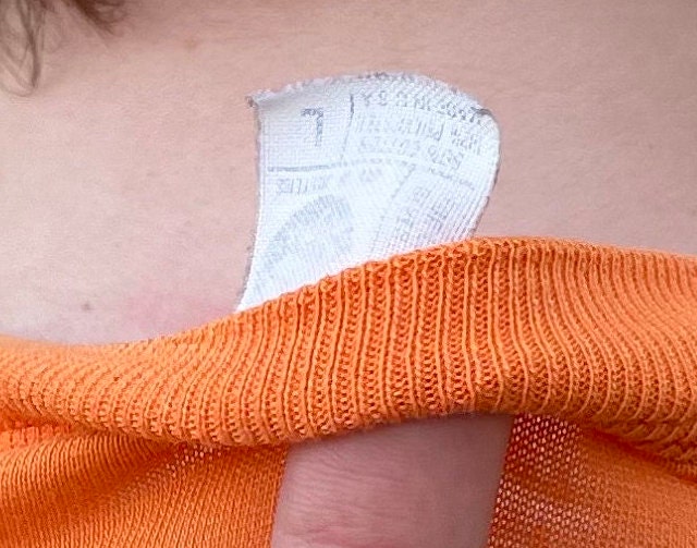 vtg 70s SNOOPY RINGER TEE // vintage orange peanuts large striped raglan retro woodstock "never share your pad with a restless bird " tee