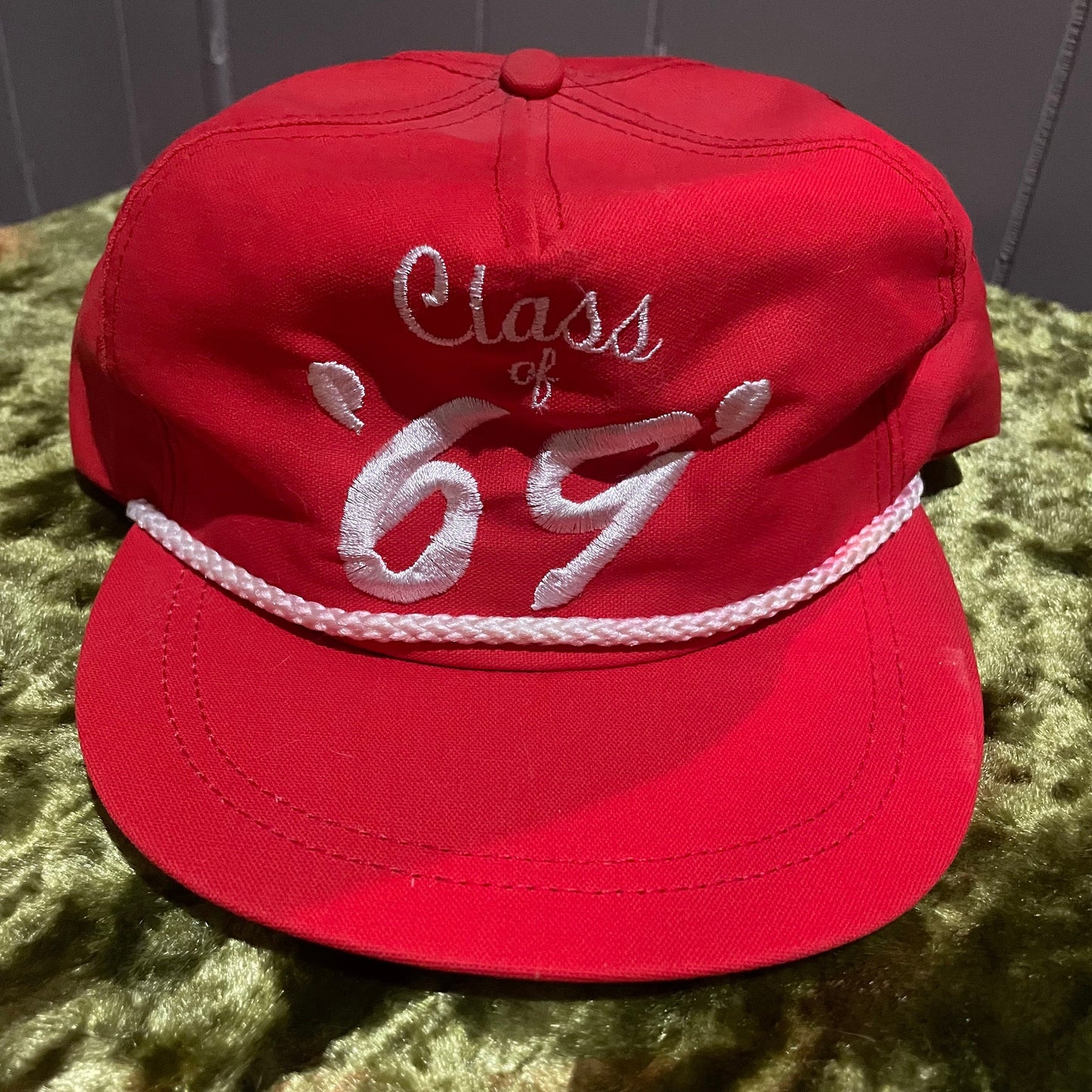 69 RED TRUCKER HAT --- vintage funny sleazy 1969 ironic hipster school academic college varsity high school spring break tv class beer usa