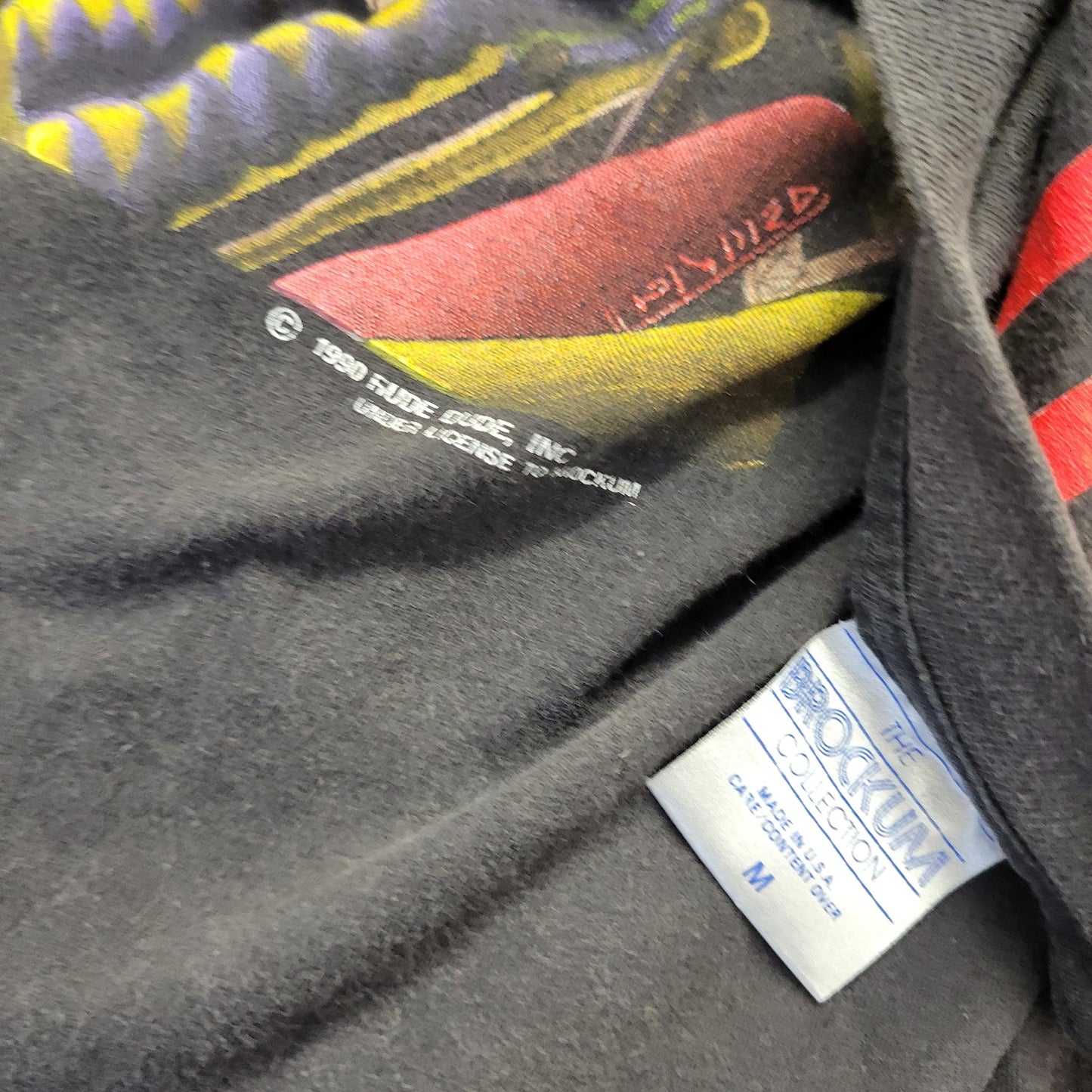 vtg 90s BILLY IDOL SHIRT // vintage brockum medium unisex authentic punk rock band tee charmed life world tour single stitch 80s art nouveau