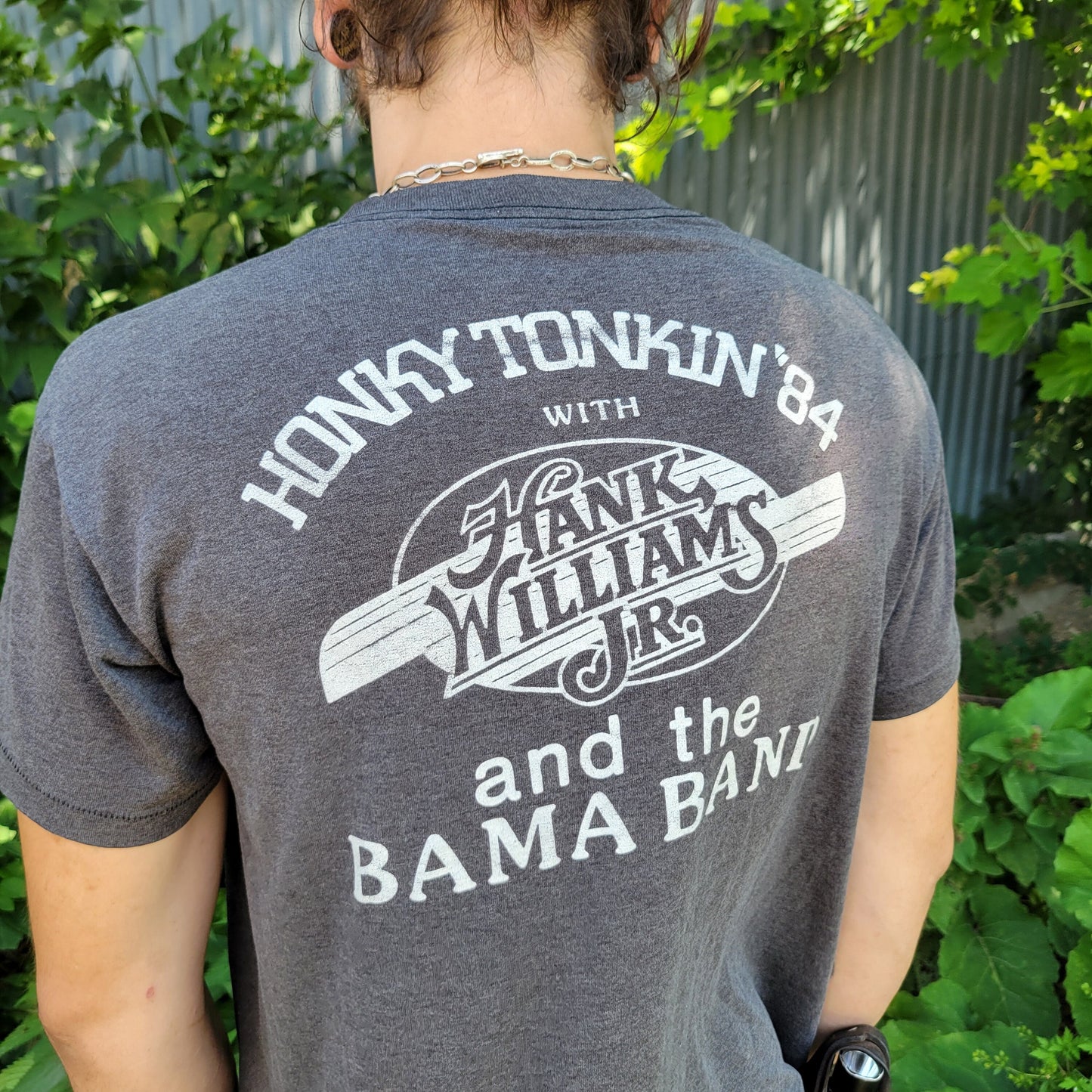 vtg 80s BOCEPHUS HANK WILLIAMS jr tshirt // vintage single stitch faded blacl nashville waylon jennings country rock tour concert opry