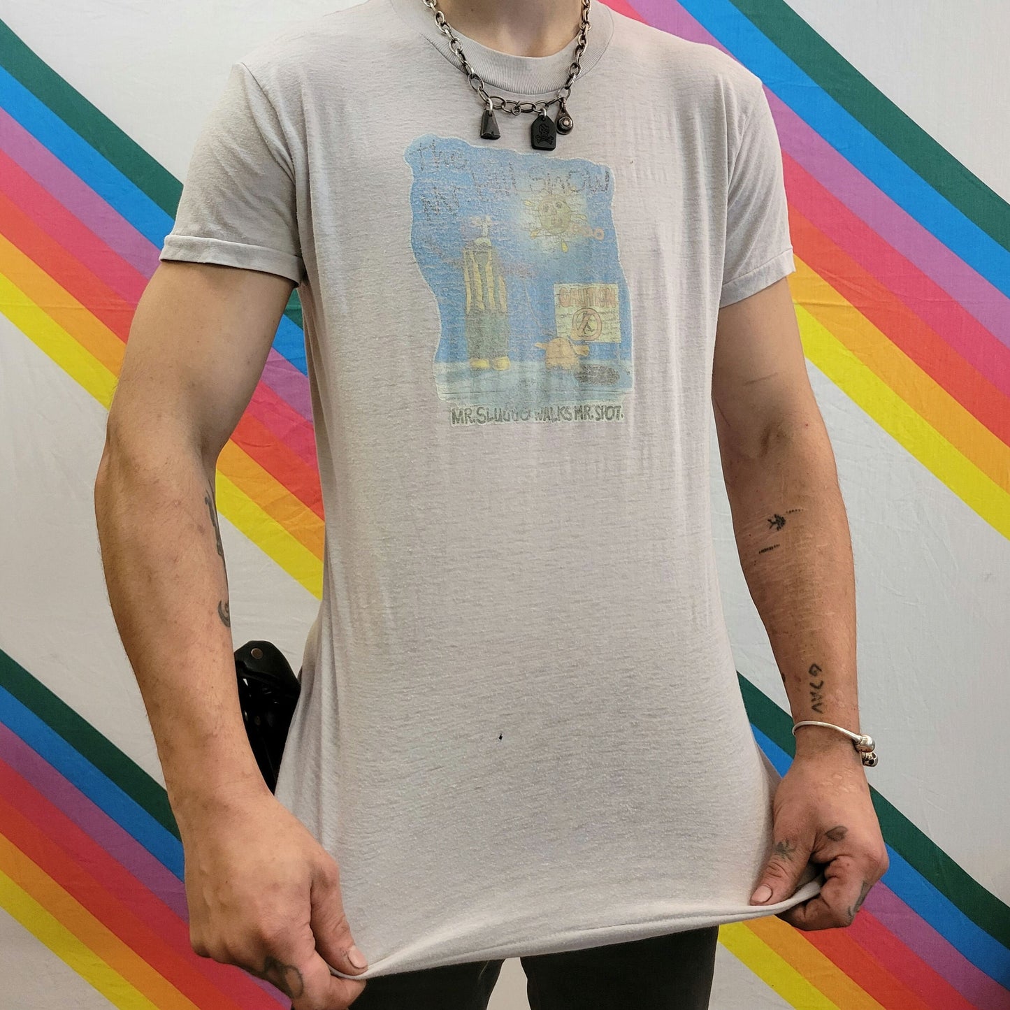 vtg 80s MR BILL SHOW tshirt // vintage single stitch paper thin snl faded graphic iron on 70s retro tv comedy funny cartoon claymation