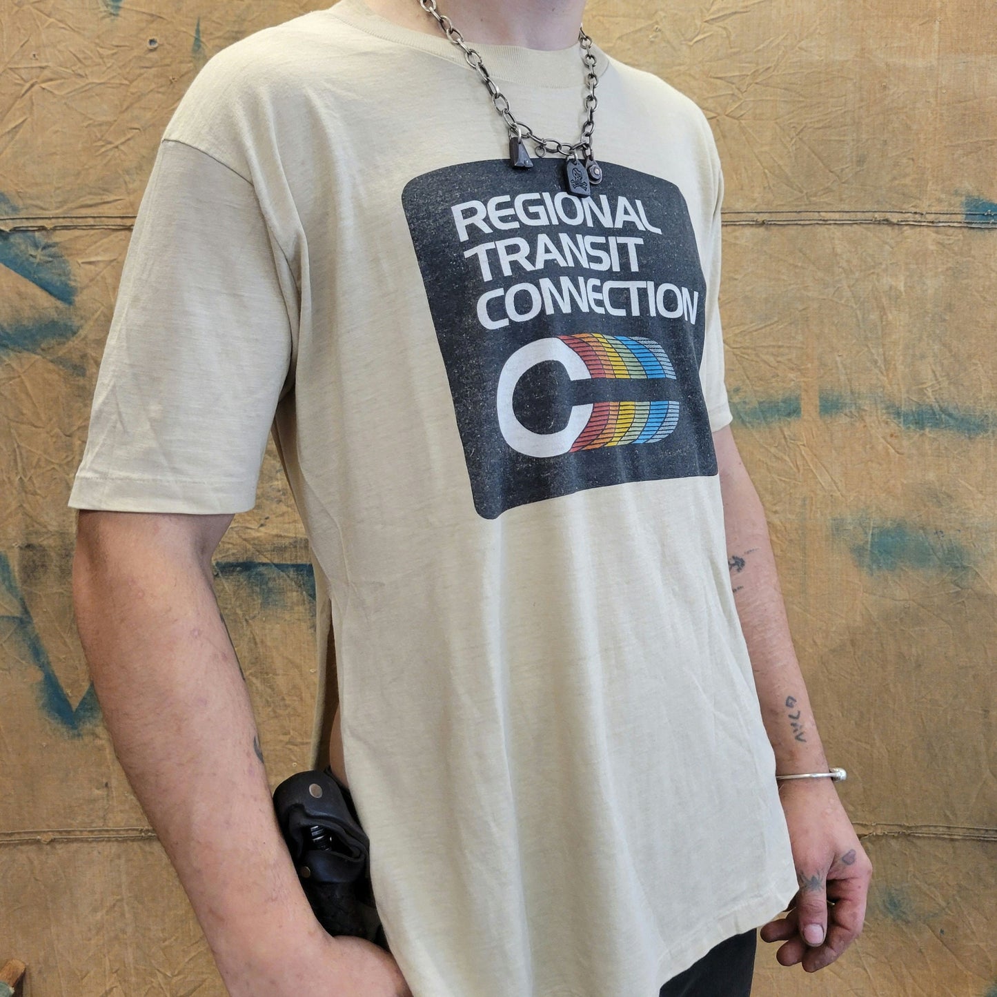 vtg 70s san francisco REGIONAL TRANSIT CONNECTION tshirt // vintage torn single stitch california bart distresses sf rtc subway train bus