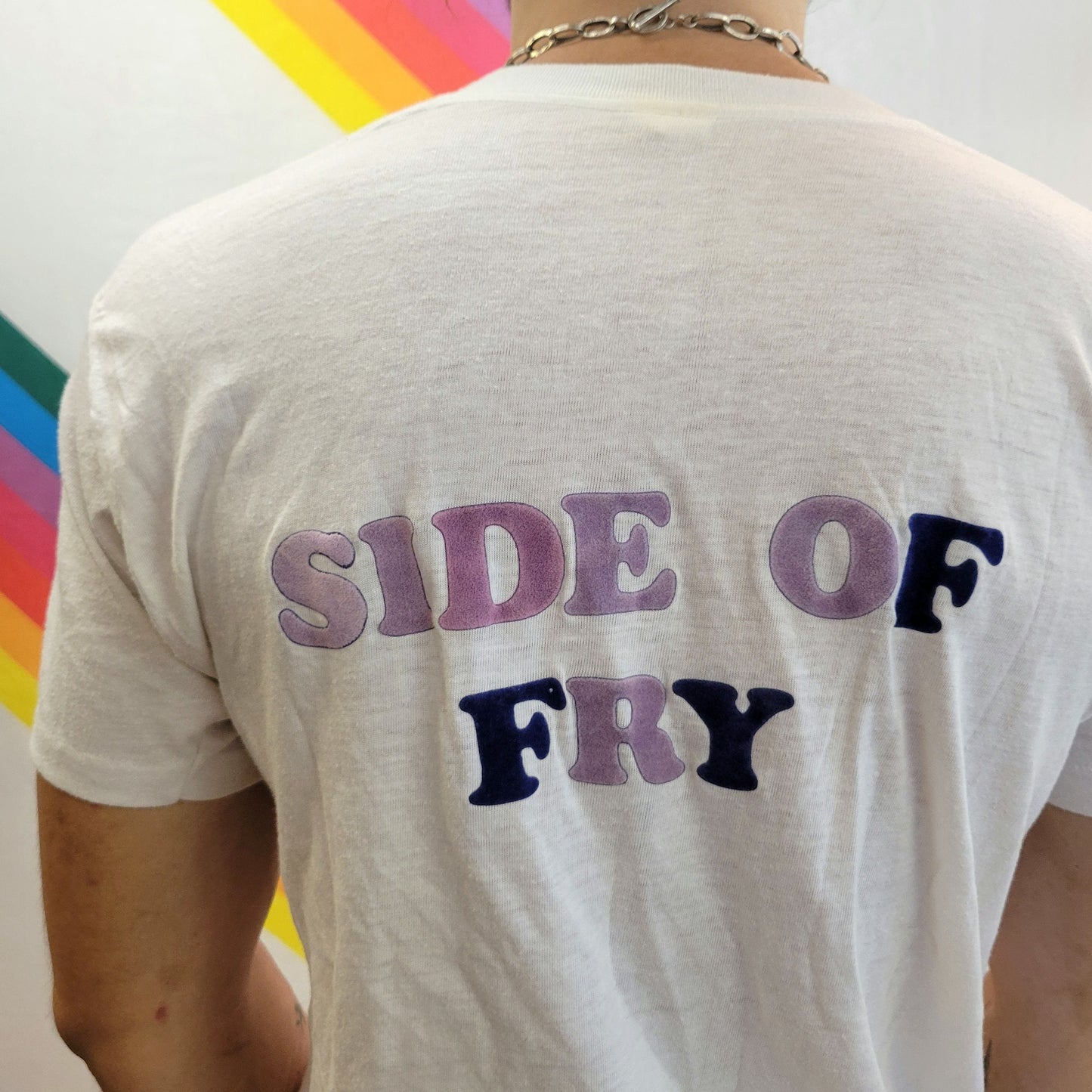 vtg 70s ROACH SOFTBALL TSHIRT // vintage iron on art print ballin baller baseball sports athletic true yellow thin summer style campy tee