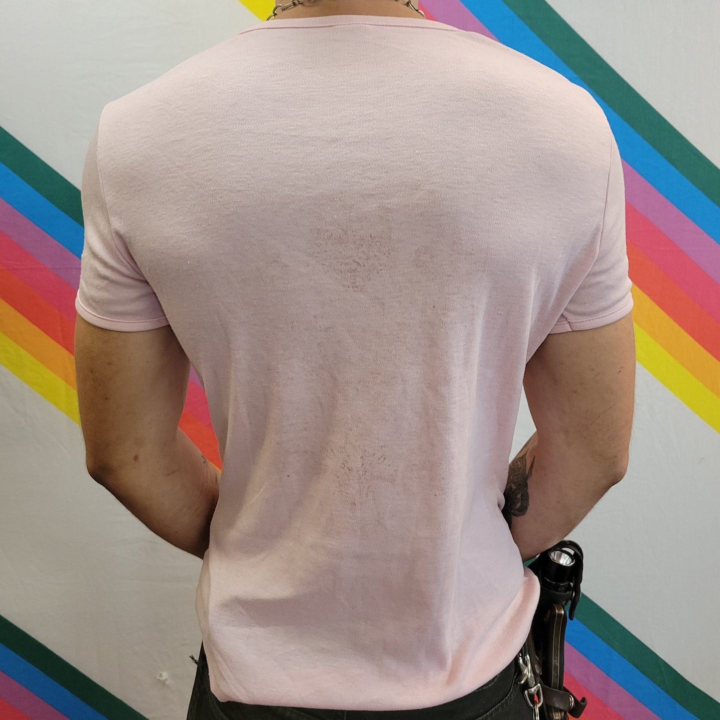 vtg 80s PHOTO PRINT KING tshirt // vintage single stitch pink pixel art photo booth tourist outsider dot matrix black white fair mall tee