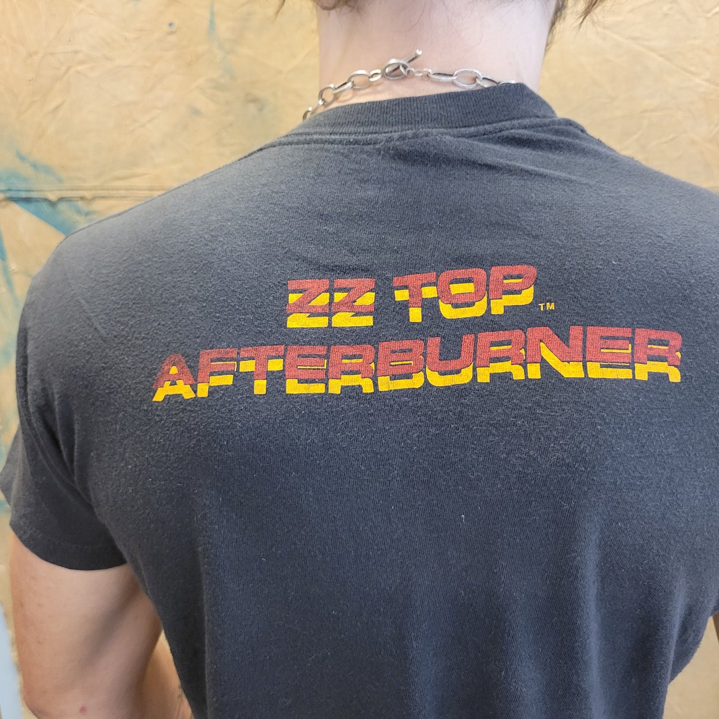 vtg 80s ZZ TOP AFTERBURNER tshirt // vintage single stitch band tee southern rock metal punk style black basic rocker sleeze glam beard rawk