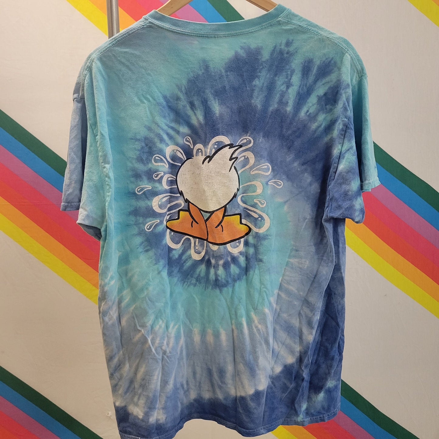 vtg 90s TIE DYE SHIRT // vintage y2k ride the ducks tour boat souvenir funny cute travel cartoons splash mtn universal tee medium unisex