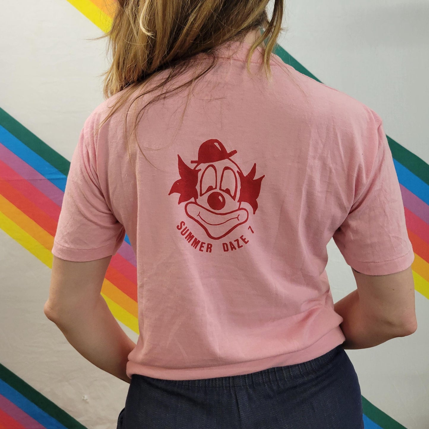 vtg 80s CLOWN GIRL SCOUTS tshirt // vintage clown minneapolis minnesota cute femme girls teen camp circus cookie crop style fit fashion