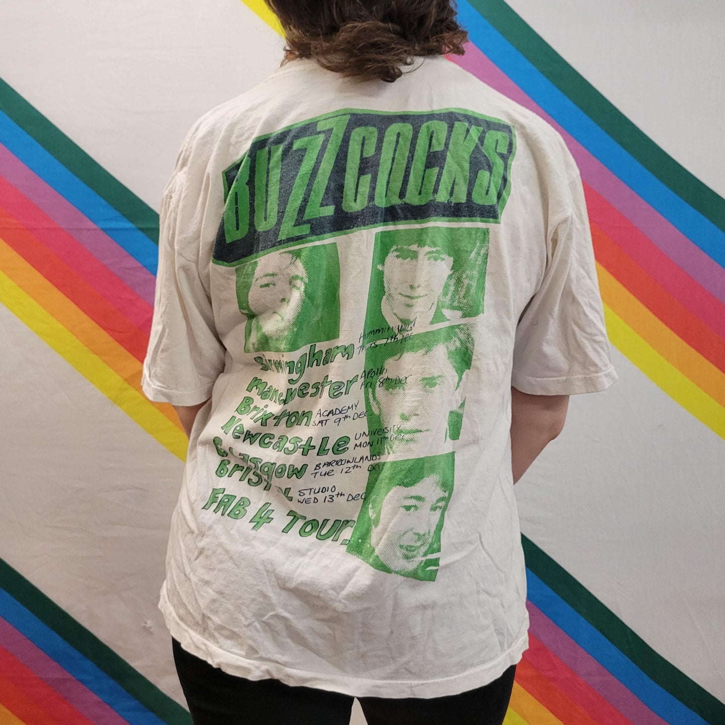 vtg 80s BUZZCOCKS TOUR SHIRT // vintage band tee 1989 punk uk pop rock indie metal thin original sex pistols fifth column style art