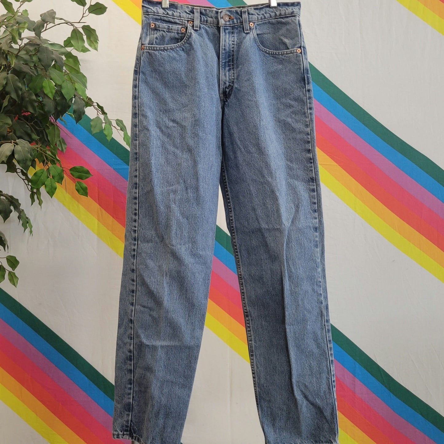 vtg 90s LEVI JEANS 550 // vintage relaxed fit levis medium stone wash mid rise 33 x 34 1990s y2k baggy jeans red tag usa levi strauss winona