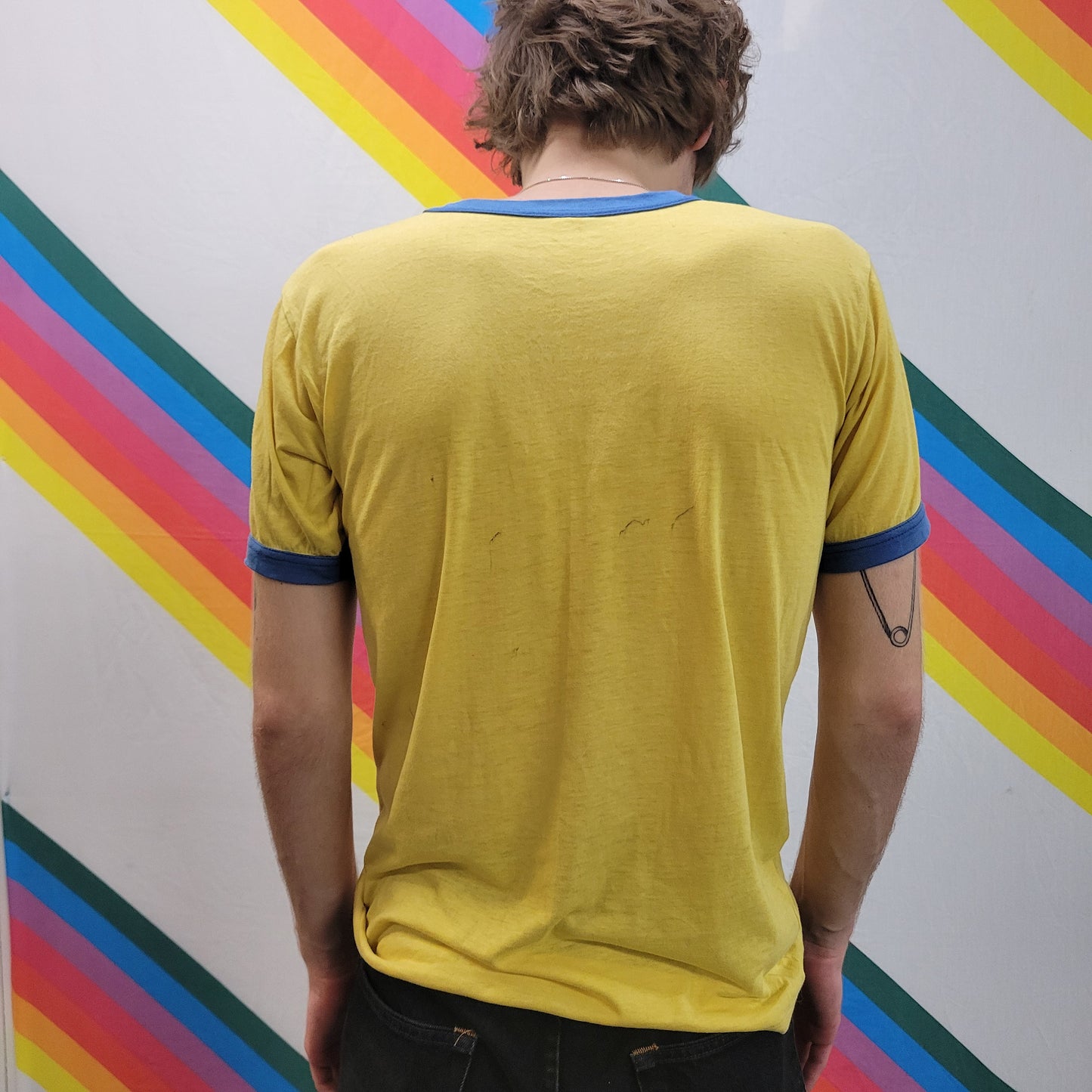 vtg 80s SWEET MARIE RINGER tshirt // vintage rare candy discontinued snack shirt paper thin comfy  distressed worn threadbare retro slogan