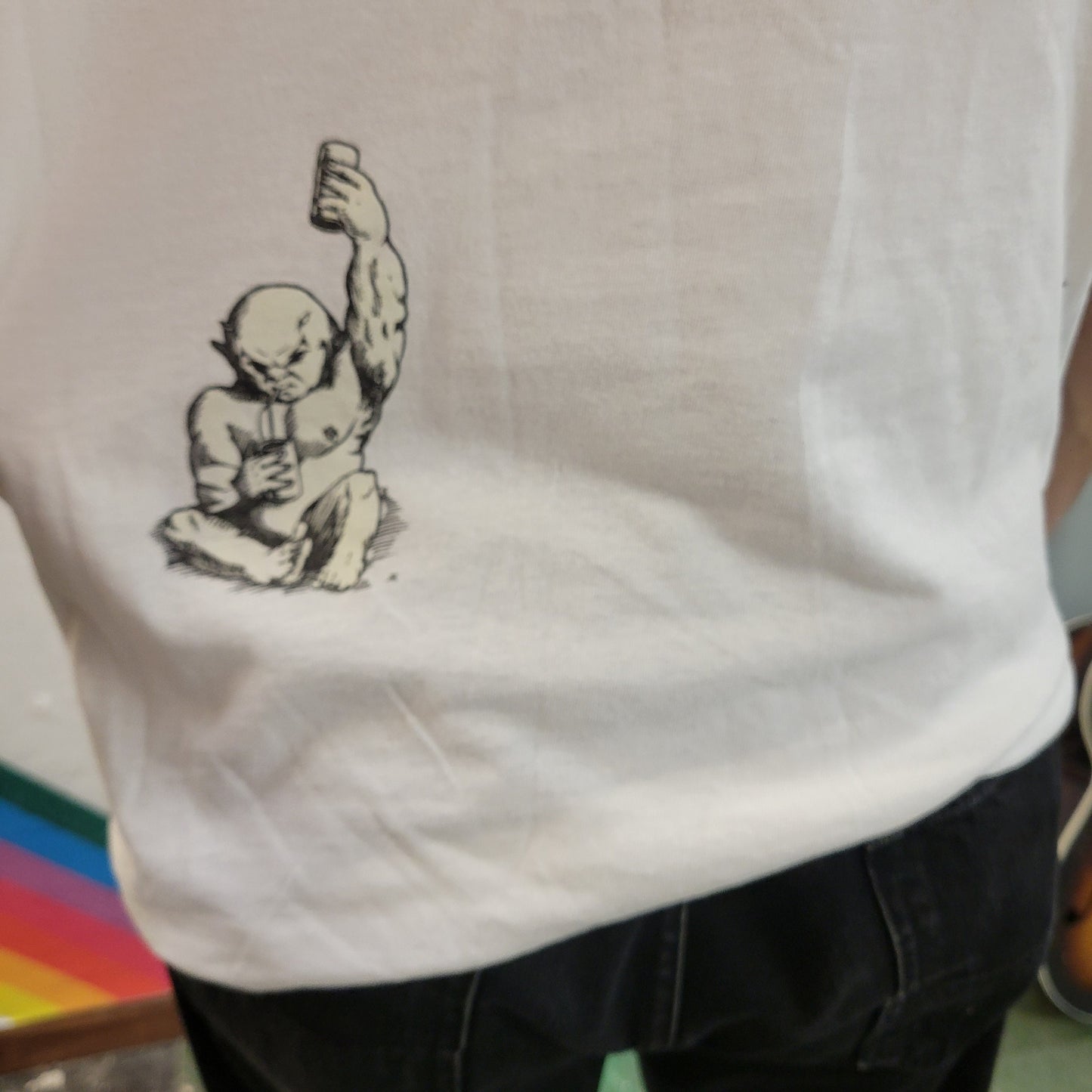 vtg 90s OZZY OSBOURNE TSHIRT // 1991 vintage single stitch hanes glow in dark jesus devil print aop gargoyle dark prince blacl sabbath 80s