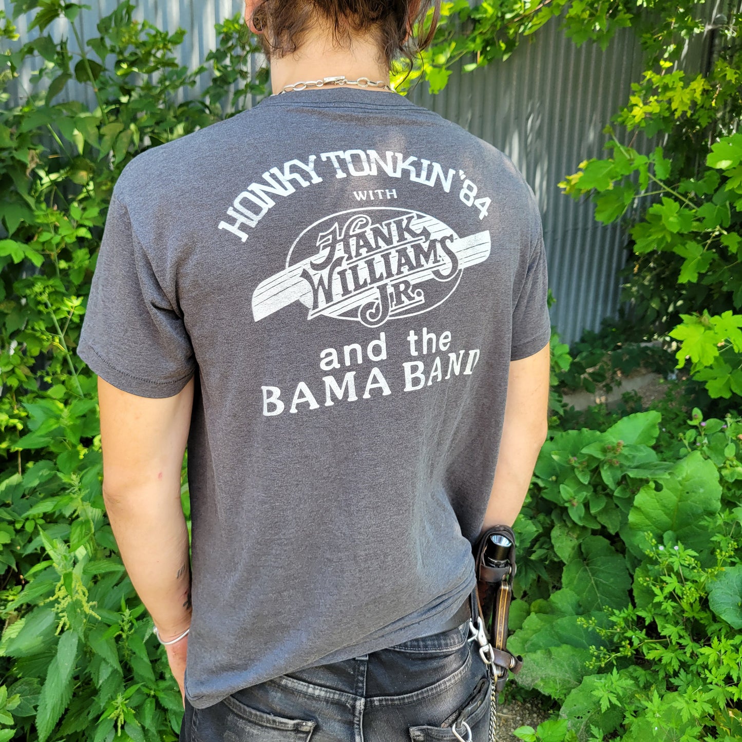 vtg 80s BOCEPHUS HANK WILLIAMS jr tshirt // vintage single stitch faded blacl nashville waylon jennings country rock tour concert opry