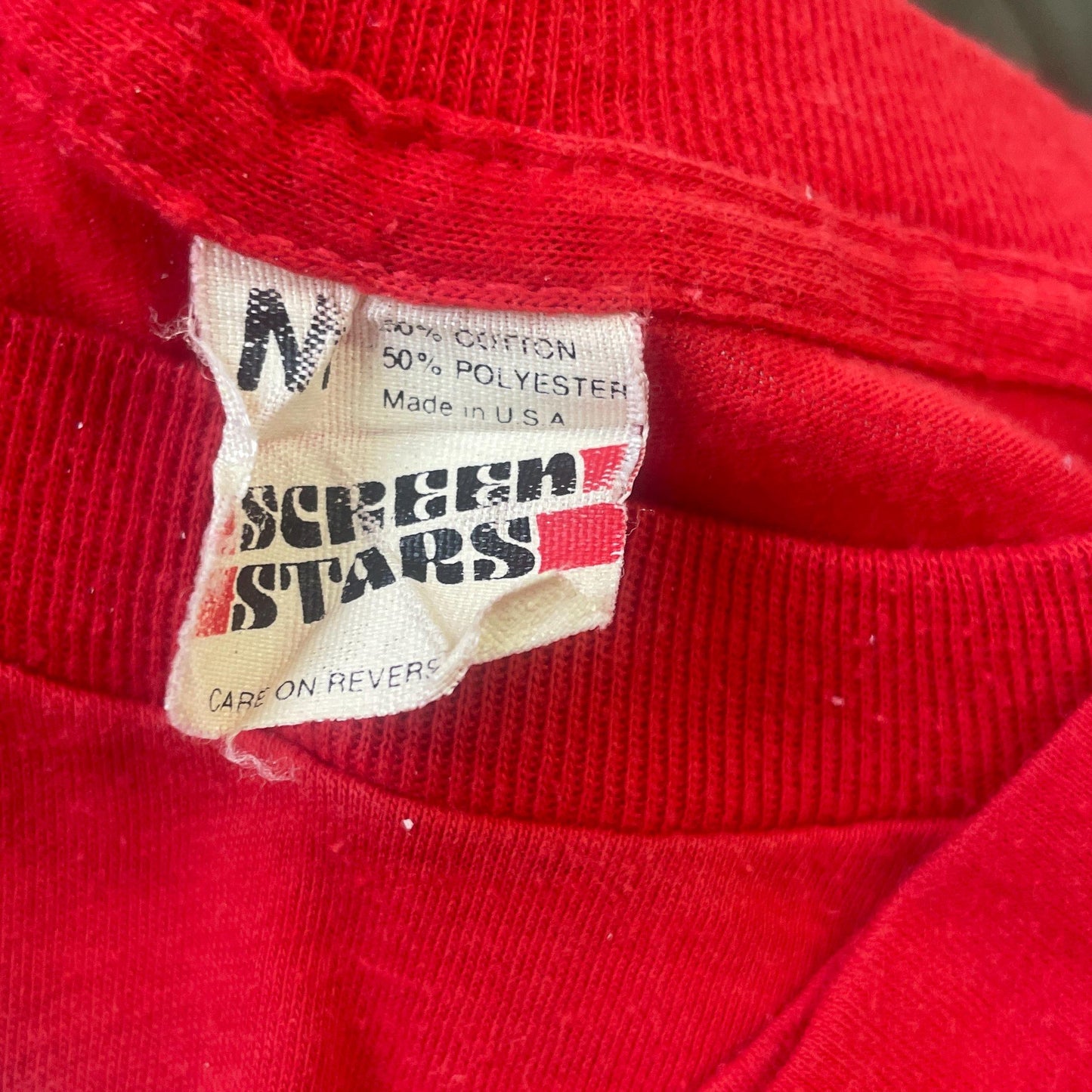 vtg 80s COCA COLA TSHIRT // vintage thin screen stars graphic emblem coke pepsi retro snack soda pop sugar drink classic red retro true