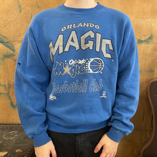 vtg 90s ORLANDO MAGIC BASKETBALL sweatshirt // vintage crewneck nba nutmeg retro team shaq sports crewneck crew blue florida penny hardaway