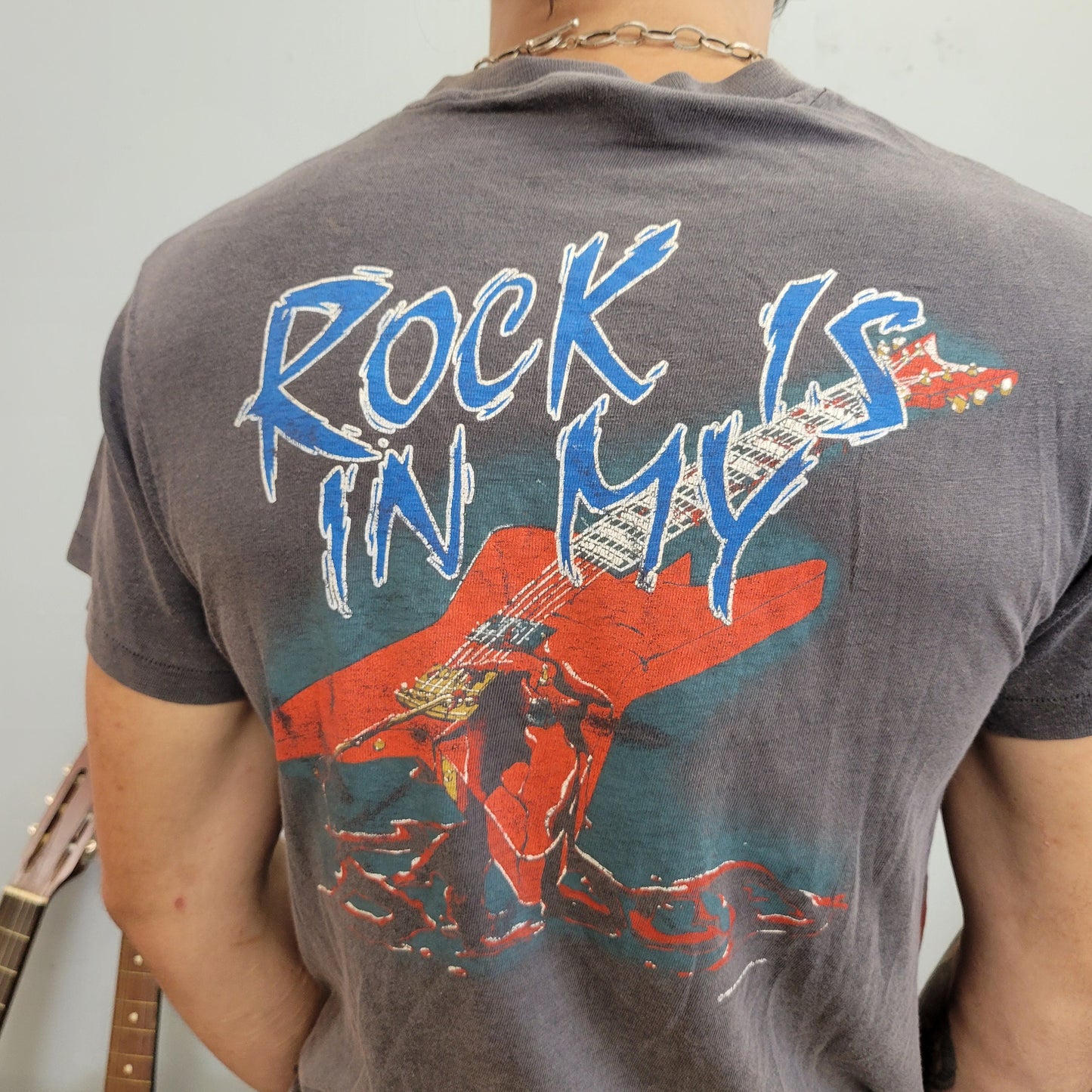 vtg 80s SAMMY HAGAR TSHIRT // vintage single stitch band tee eddie van halen tour concert metal rock kiss rocker trash guitar solos