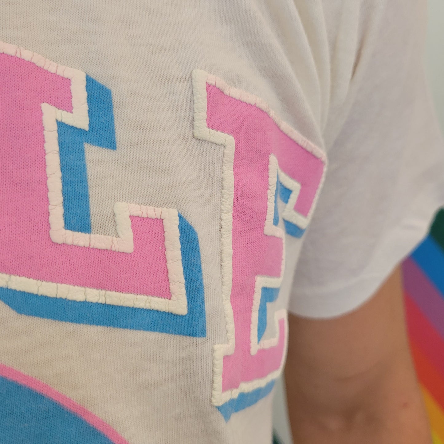 vtg 80s CUDDLE CAT TSHIRT // vintage cute kitty puddle kitten tee adorable animal lover dog pet kennel peta vegetarian washington dc