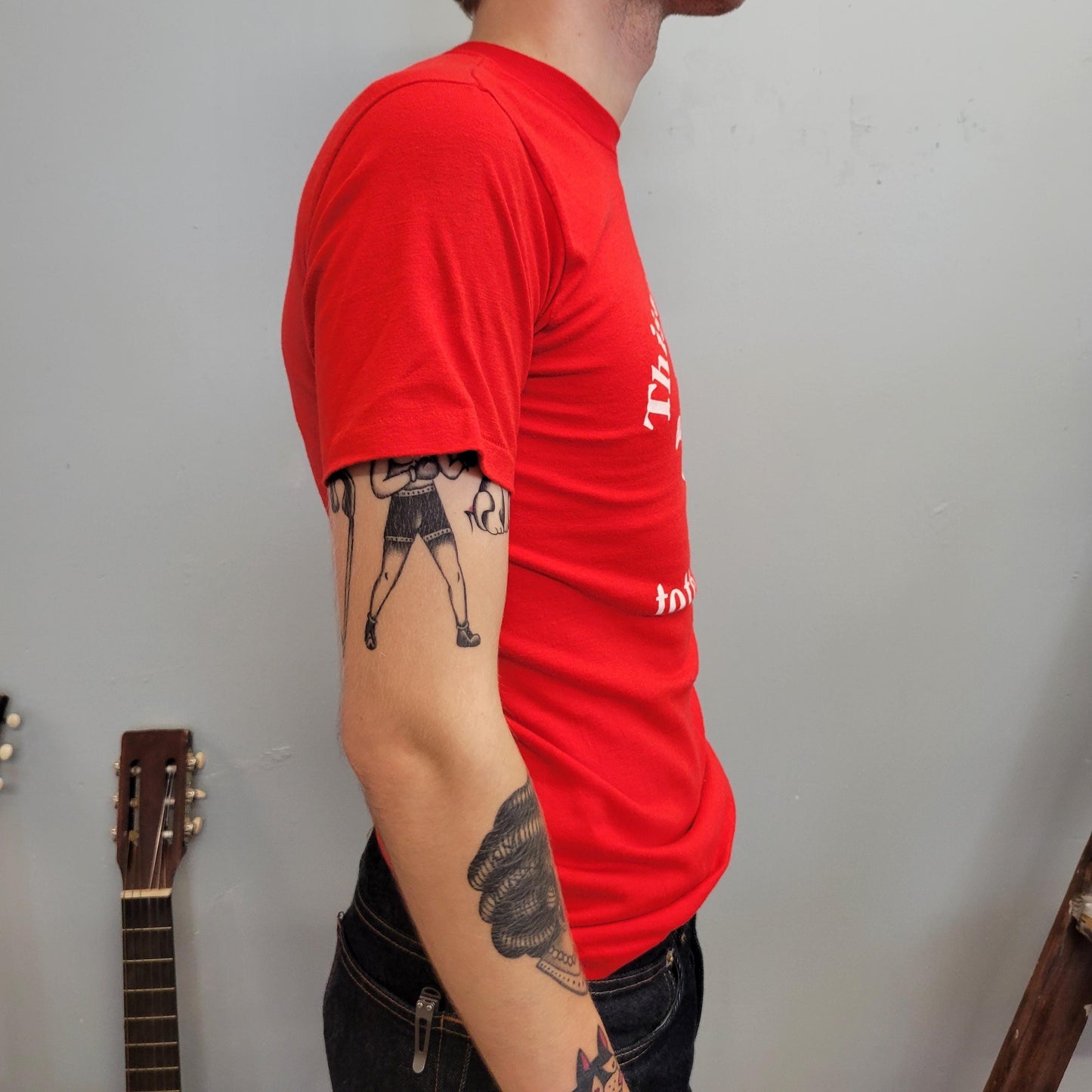 vtg 70s REDS BASEBALL TSHIRT // vintage cinncinati sports baseball team player red retro true fan fun style ohio mascot rose tee college