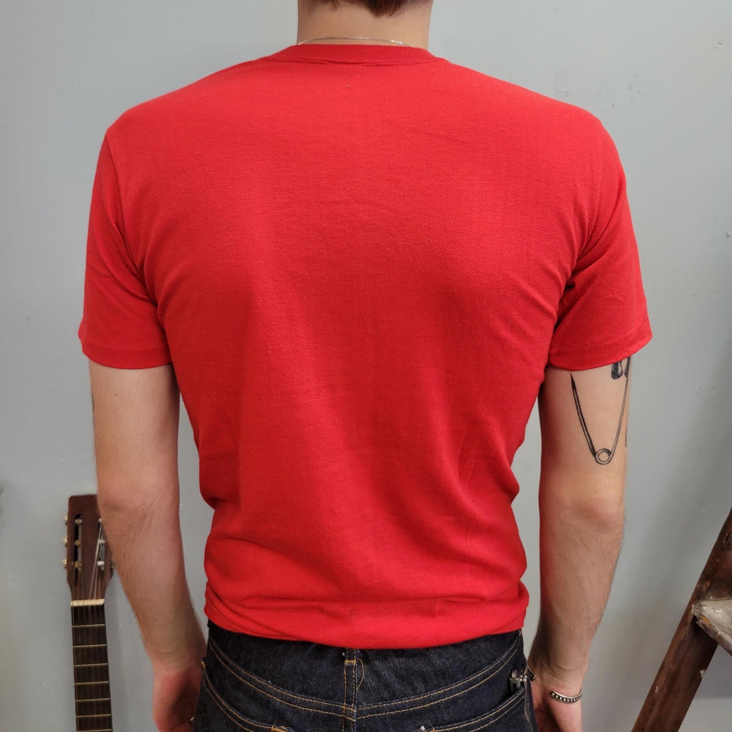 vtg 70s REDS BASEBALL TSHIRT // vintage cinncinati sports baseball team player red retro true fan fun style ohio mascot rose tee college