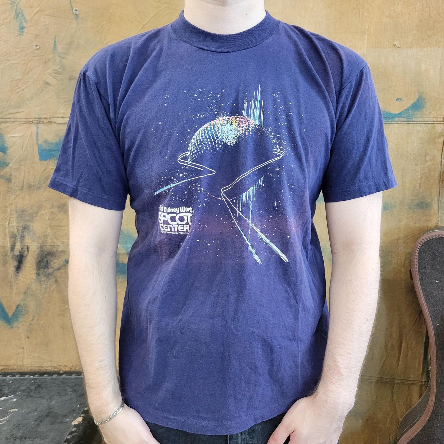 vtg 80s DISNEY WORLD EPCOT tshirt // vintage center florida space theme park official retro merch productions adult tourist destination tee