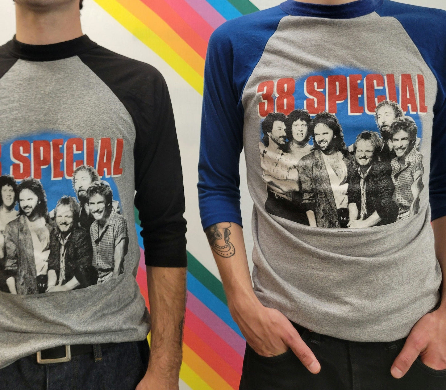 vtg 80s 38 SPECIAL band RAGLAN TEE // rock concert dad lynyrd skynyrd southern rocker country boston fleetwood mac era true style tight fit