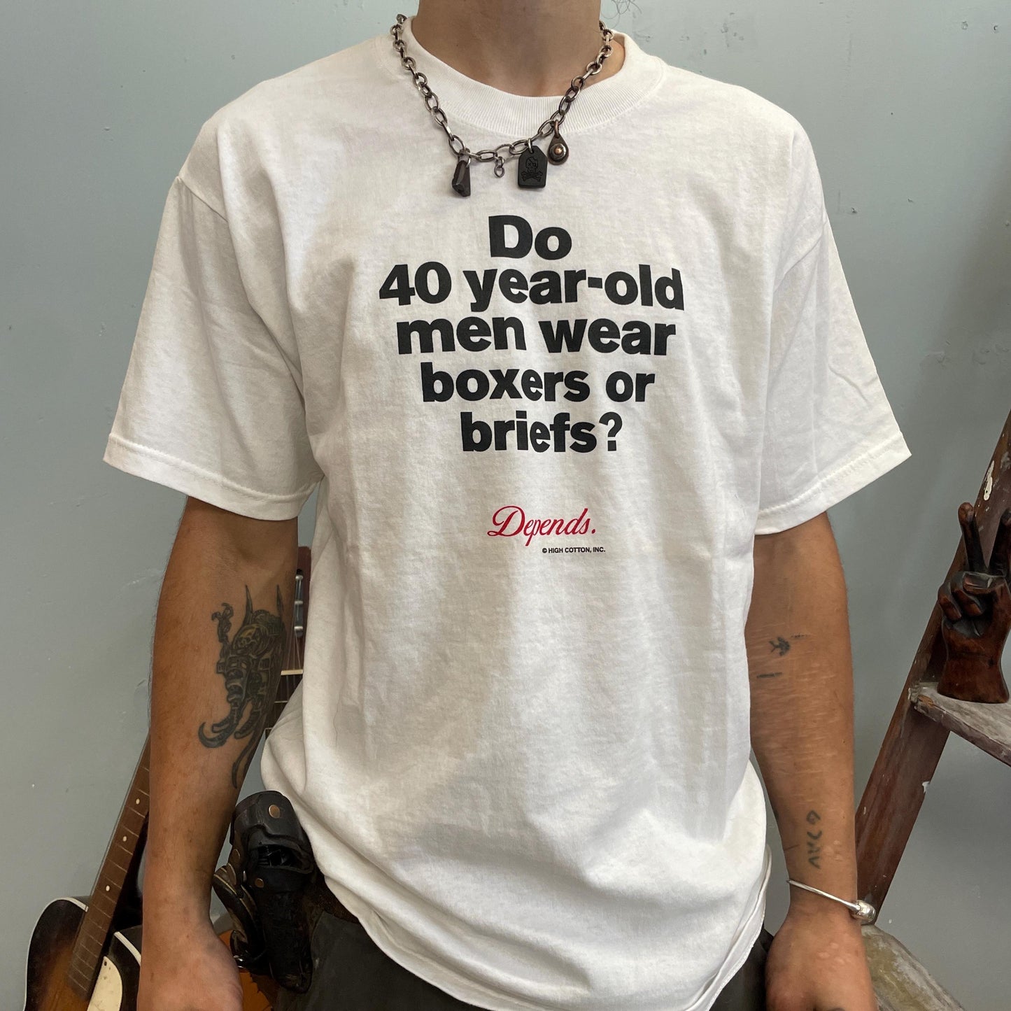 vtg 90s adult diapers BOXERS BRIEFS TSHIRT // vintage 00s potty underwear blink 182 y2k white tee punk poop emoji senior grandpa style