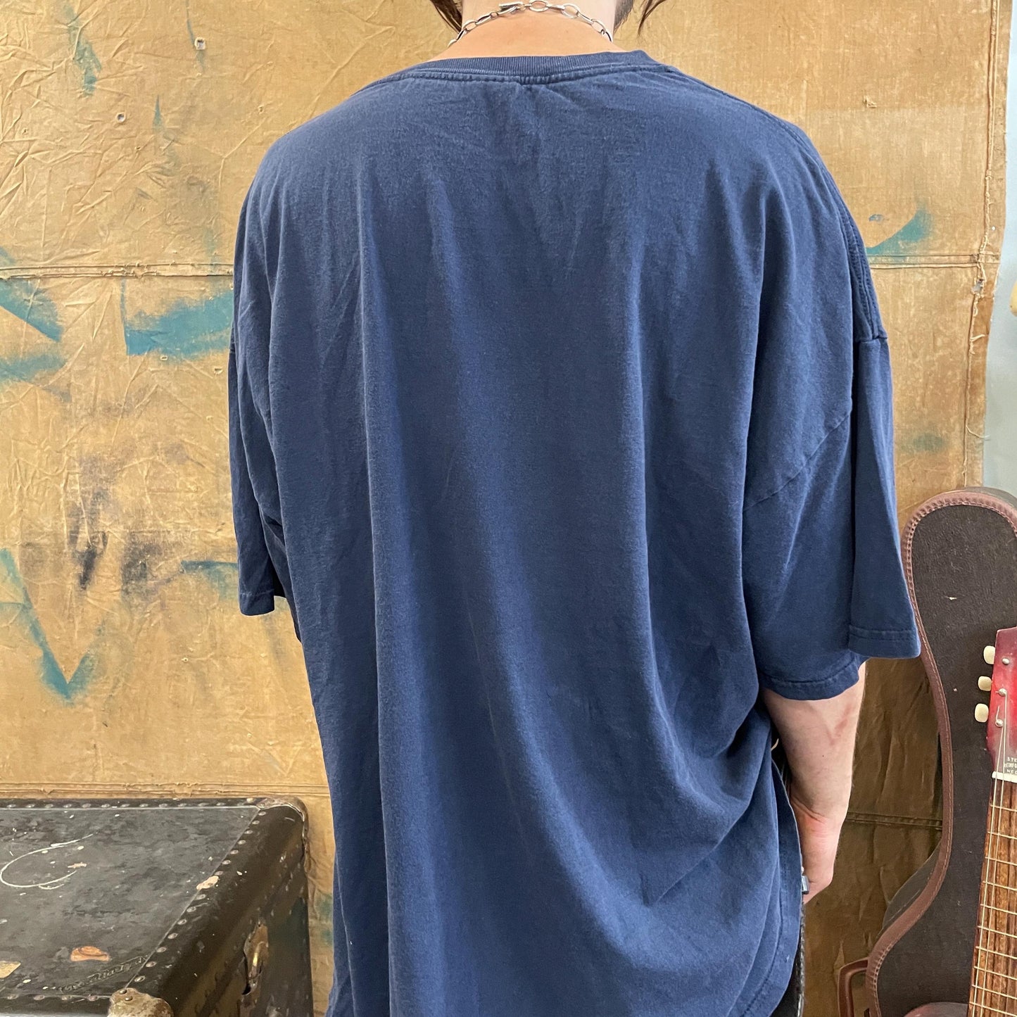 vtg 90s EMERSON AUDIO TSHIRT // vintage tee blue home stereo equiptment music sound speakers bass electronics cd dvd blueray promo tee