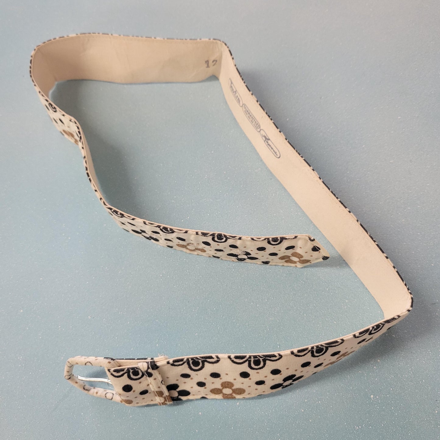vtg 60s MOD FLORAL BELT // vintage flower power cute patterned polka dot accessory 60s 70s style girly girls petite