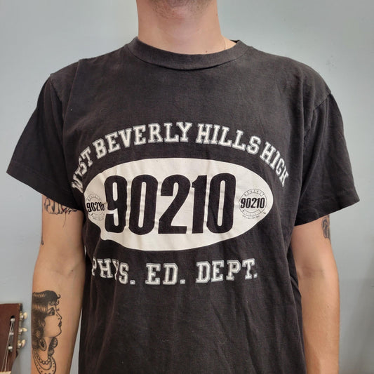 vtg 90s 90210 BEVERLY HILLS tshirt // valley tv show old school shannen doherty luke perry casual california style surfer hipster retro tv