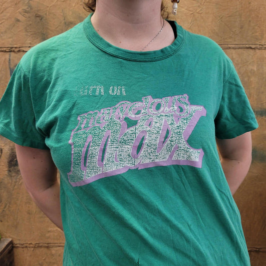 vtg 70s MARVELOUS MAX TSHIRT // vintage faded tee kelly green cotton stranger things style perfect retro true style fashion 80s fun tee