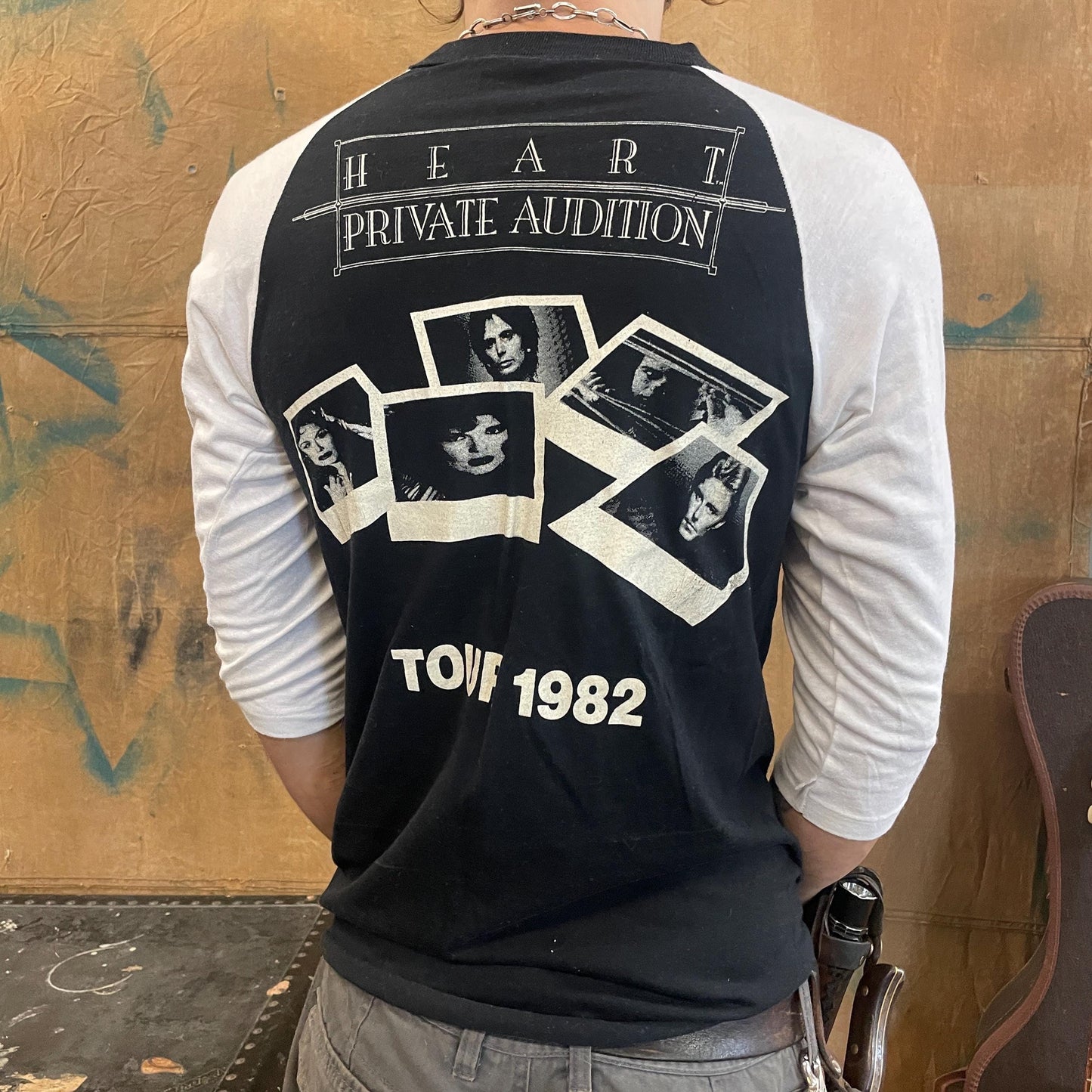 vtg 80s HEART private audition RAGLAN TEE // vintage baseball quarter sleeve 1982 concert band tour merch official retro femme music tee