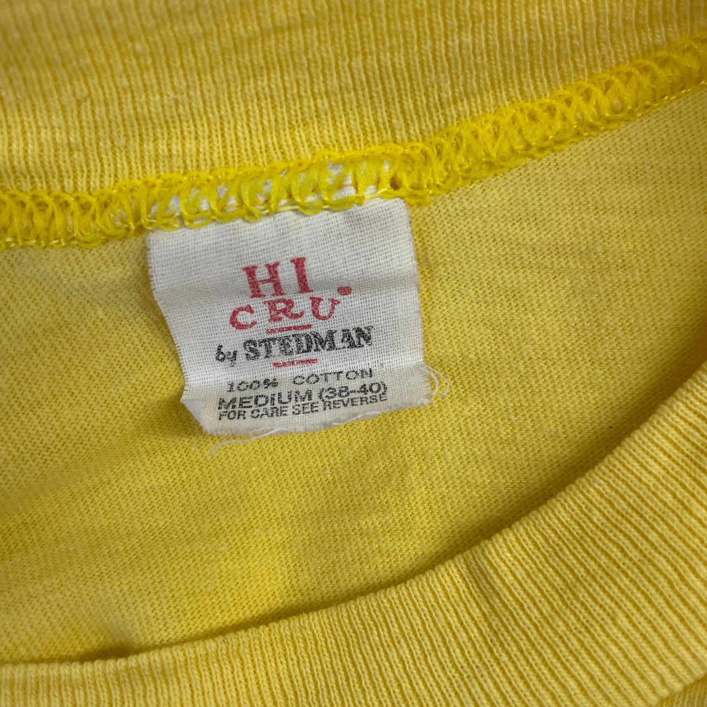 vtg 70s CAPE COD TSHIRT // vintage restaurant hi cru yellow summer bookstore restaurant food read tourist club camp thin retro fashion tee