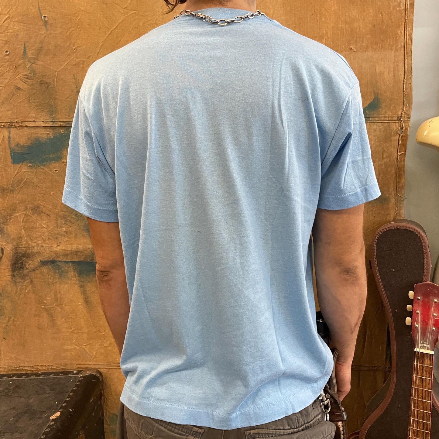 vtg 80s FUNNY GORILLA TSHIRT // vintage thin blue cartoon graphic animated monkey opinion 70s style big face animal print retro tee