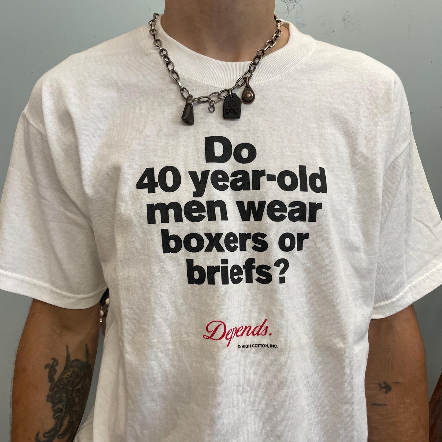 vtg 90s adult diapers BOXERS BRIEFS TSHIRT // vintage 00s potty underwear blink 182 y2k white tee punk poop emoji senior grandpa style