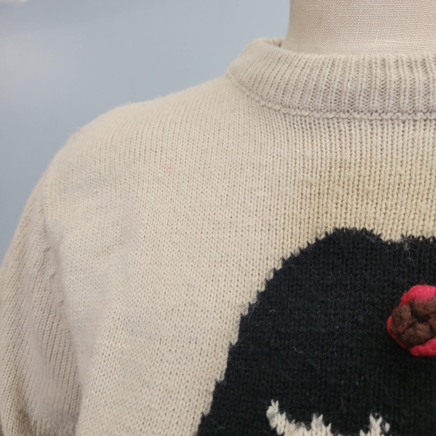 vtg 70s CUTE CROPPED SWEATER // vintage loubella extendables youth large girl with doll image cute casual autumn kimono oriental retro top