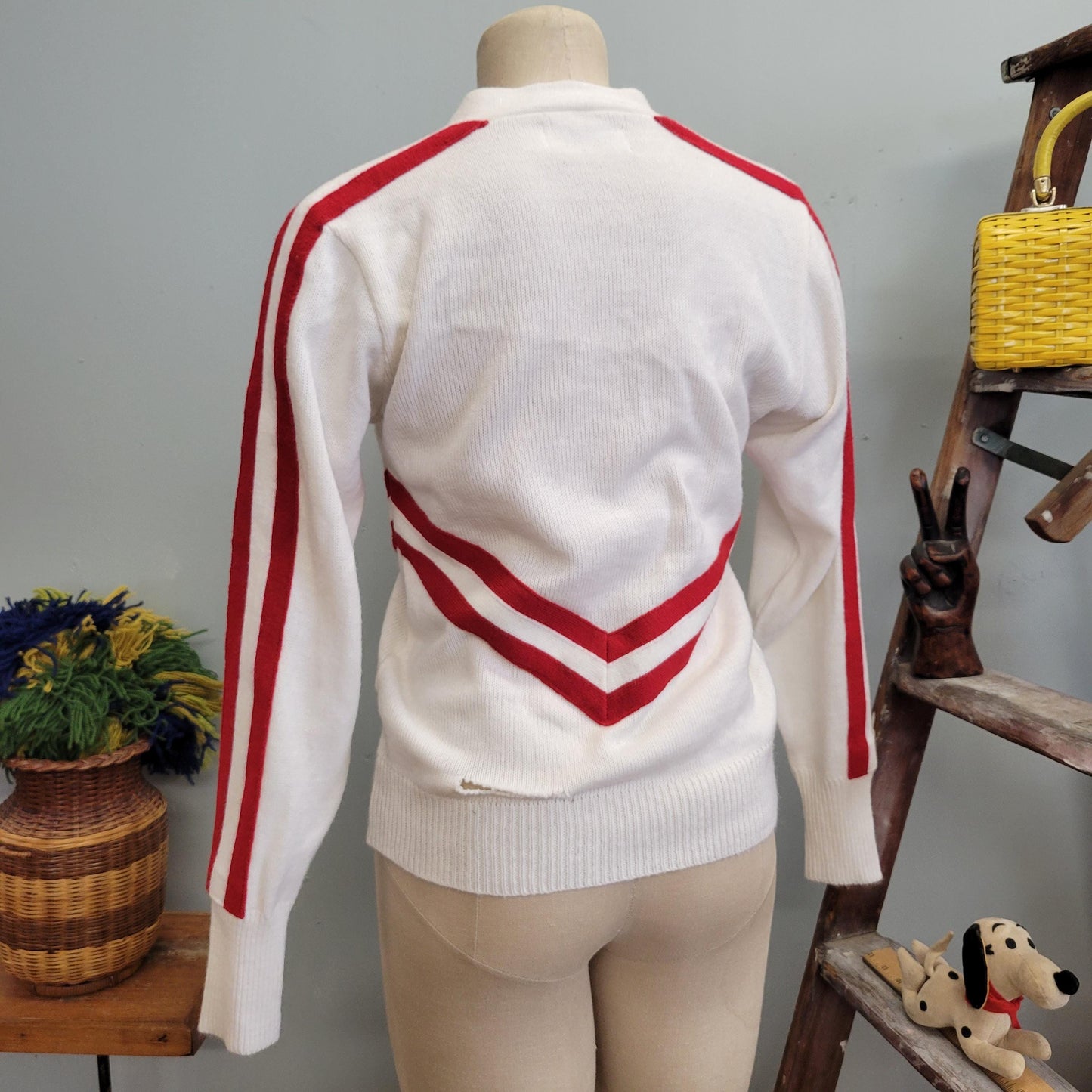 vtg 70s CHEERLEADER SWEATER // vintage medium hillards pep supply patty the blonde pep squad number 1 cheifs fan wife football lover swiftie