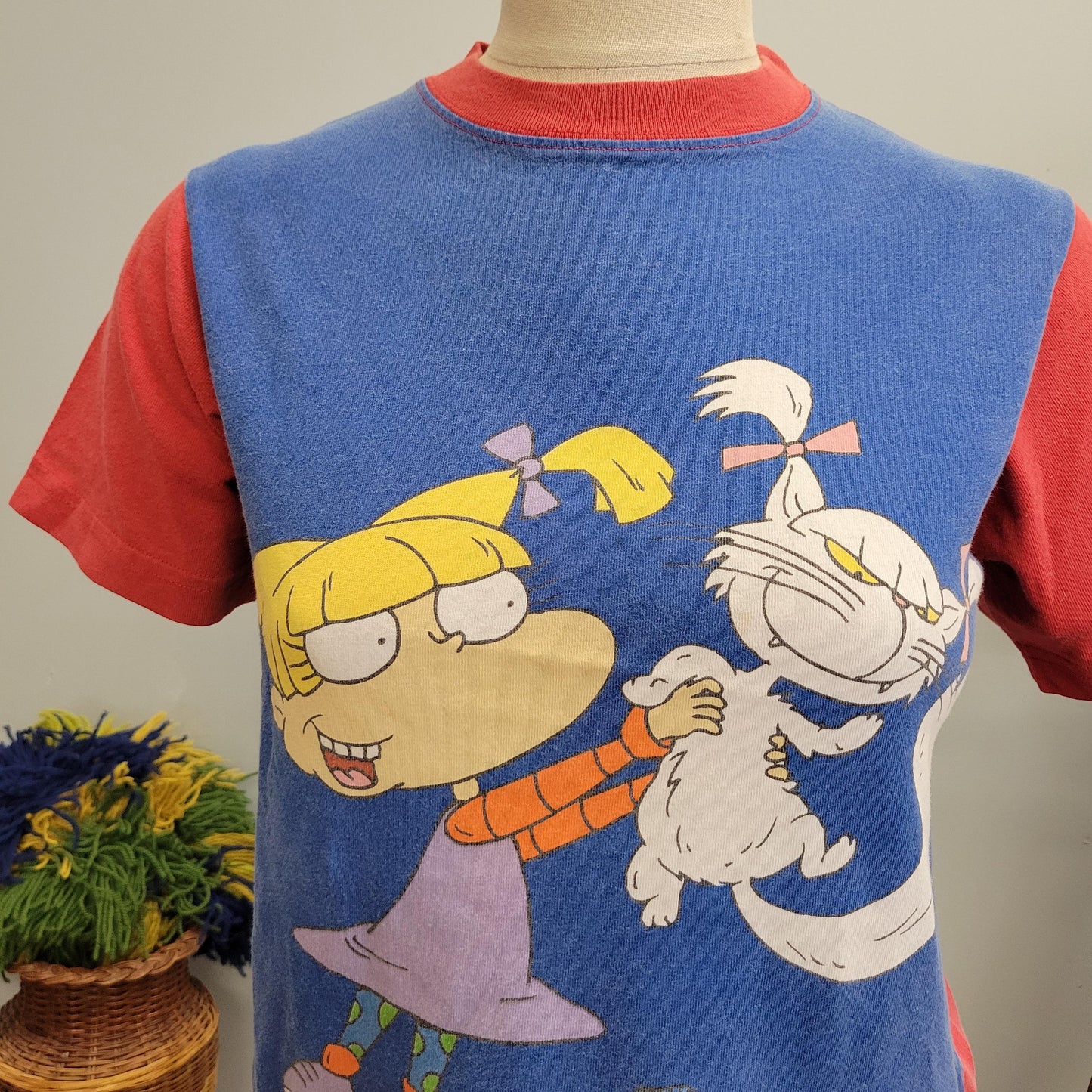 vtg 90s RUGRATS CARTOON TSHIRT // vintage nickelodean angelica small all over print cute soft thin retro youth large baby tee nostalgic 90s