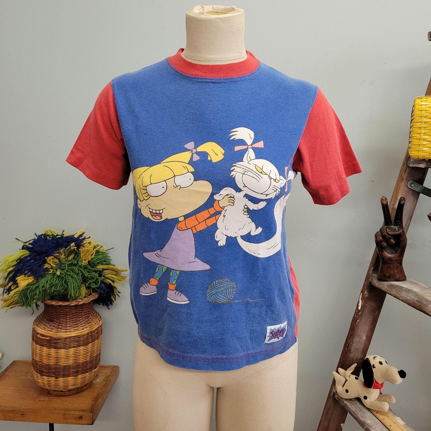 vtg 90s RUGRATS CARTOON TSHIRT // vintage nickelodean angelica small all over print cute soft thin retro youth large baby tee nostalgic 90s