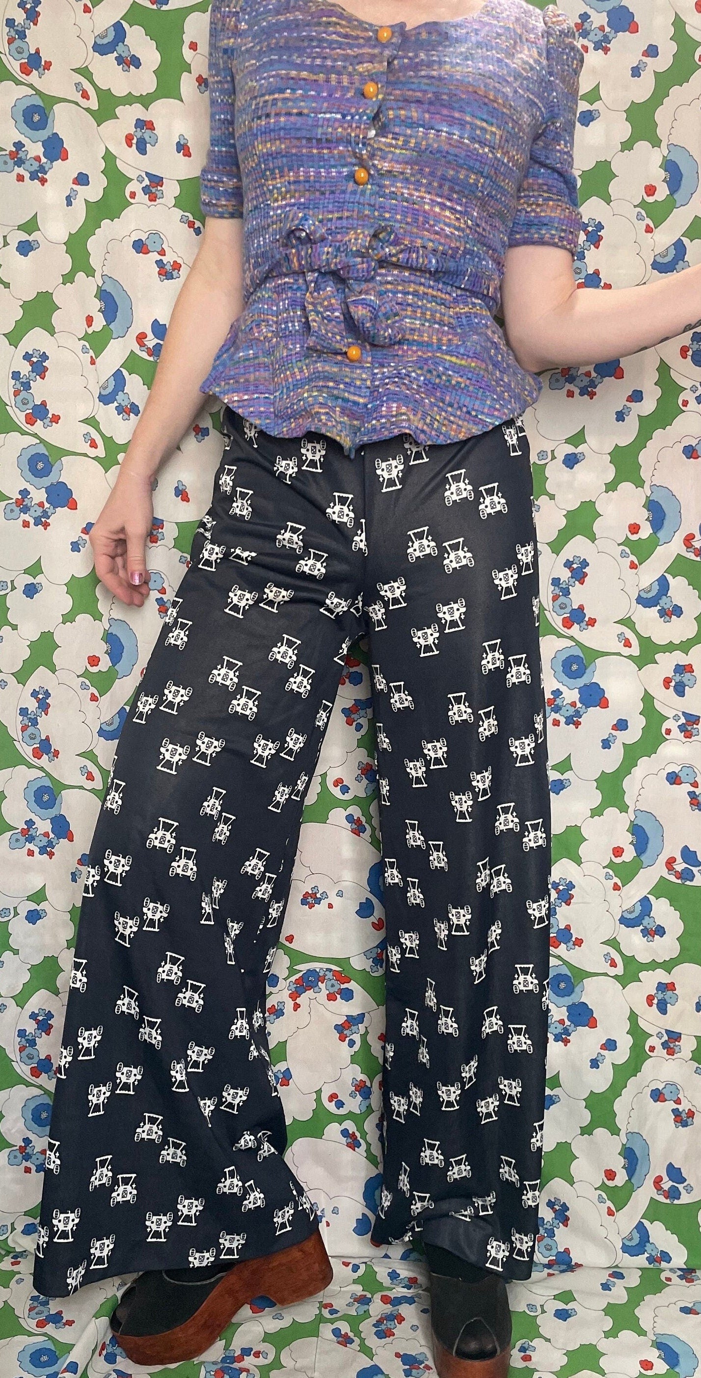 vtg 70s SPACE DYE TOP // vintage purple peplum belted mod hippie blouse pastel lavender psychedelic retro autumn fashion heathered funky top