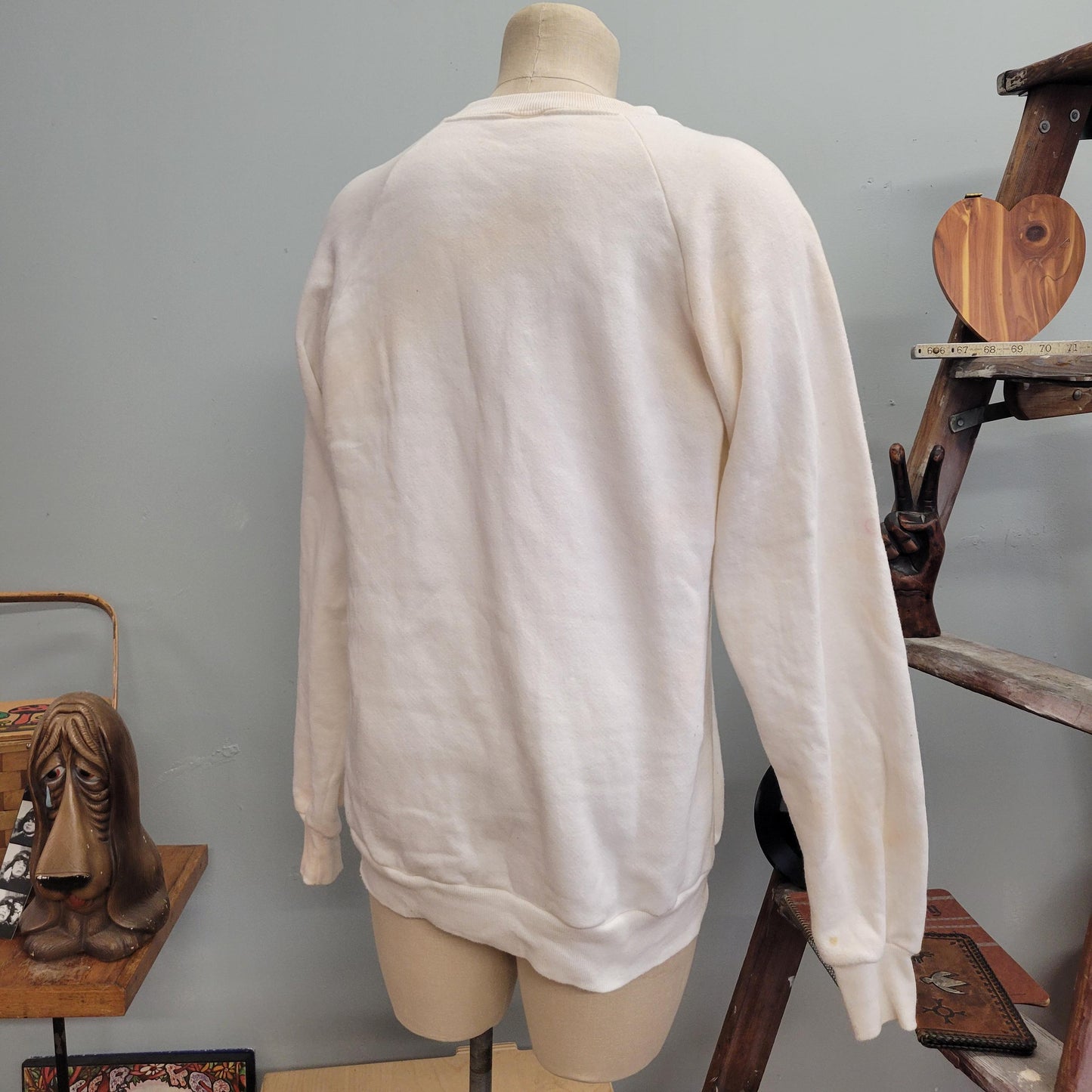 vtg 80s CAFE COFFEE SWEATSHIRT // vintage jerzees large nyc cafe lalo french burlesque broadway woman espresso cappuccino coffee lover shirt