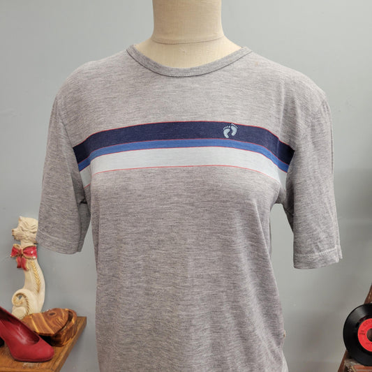 vtg 70s HANG TEN STRIPED Shirt // vintage paper thin large retro loose fit comfy casual retro surfer hippie autumn favorite oversized shirt