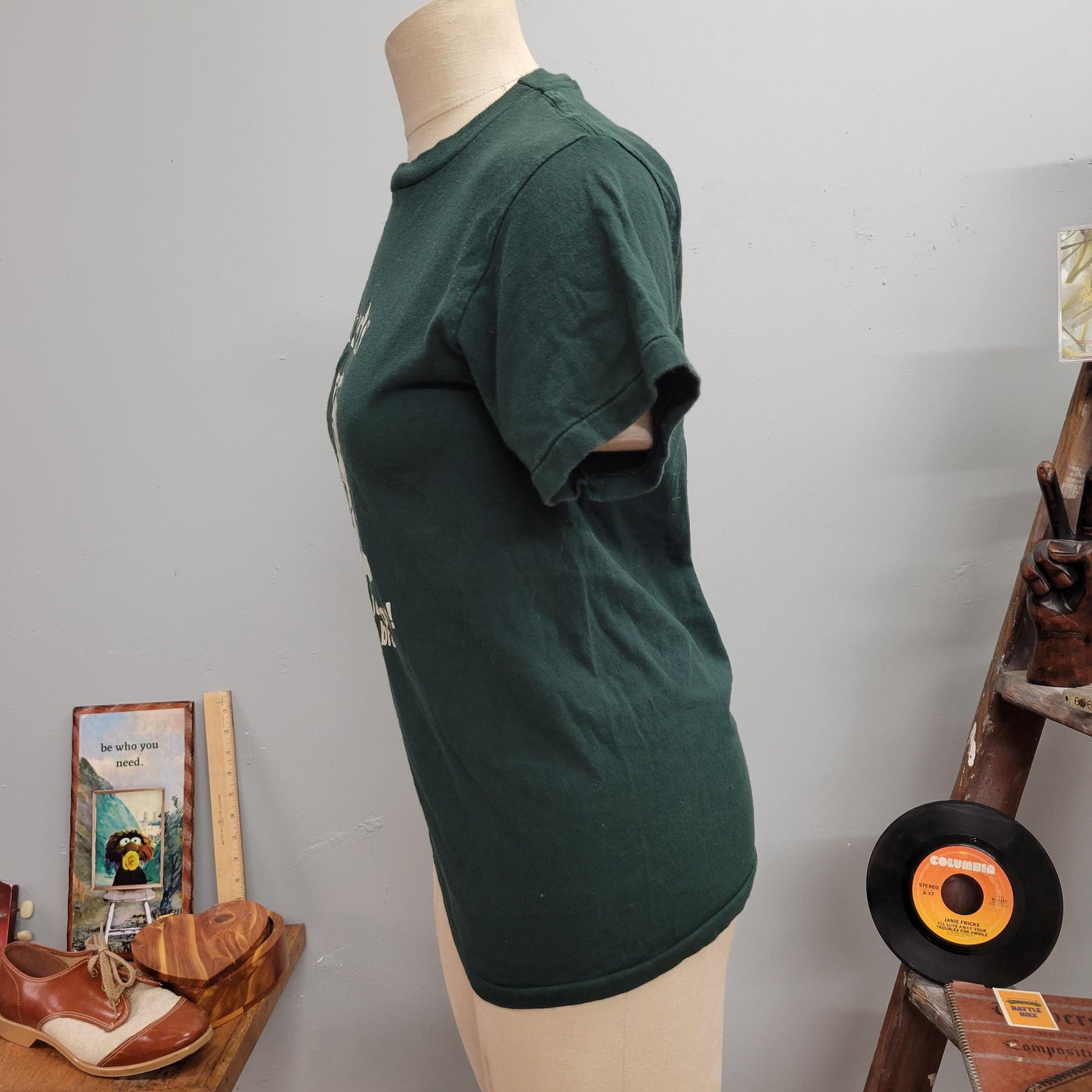 vtg 80s GIRLS TSHIRT // vintage changes youth x large feminism tee half the population, all the brains cute fitted french cut graphic tee