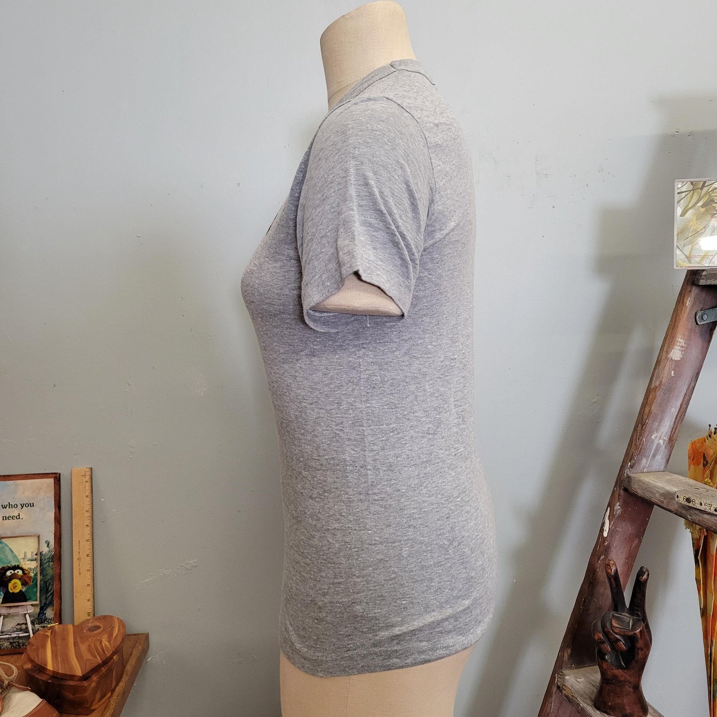 vtg 80s TURTLE FLORIDA TSHIRT // vintage hanes extra small ft lauderdale florida vacation souvenir graphic tee gray fitted french cut cute