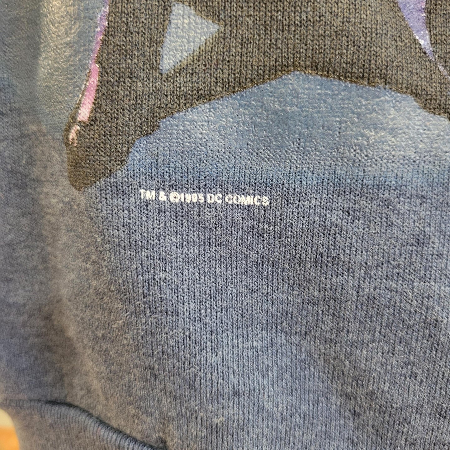 vtg 90s BATMAN FOREVER CREWNECK / vintage sweatshirt dc comics mascot sportswear youth large the riddler val kilmer nicole kidman movie top