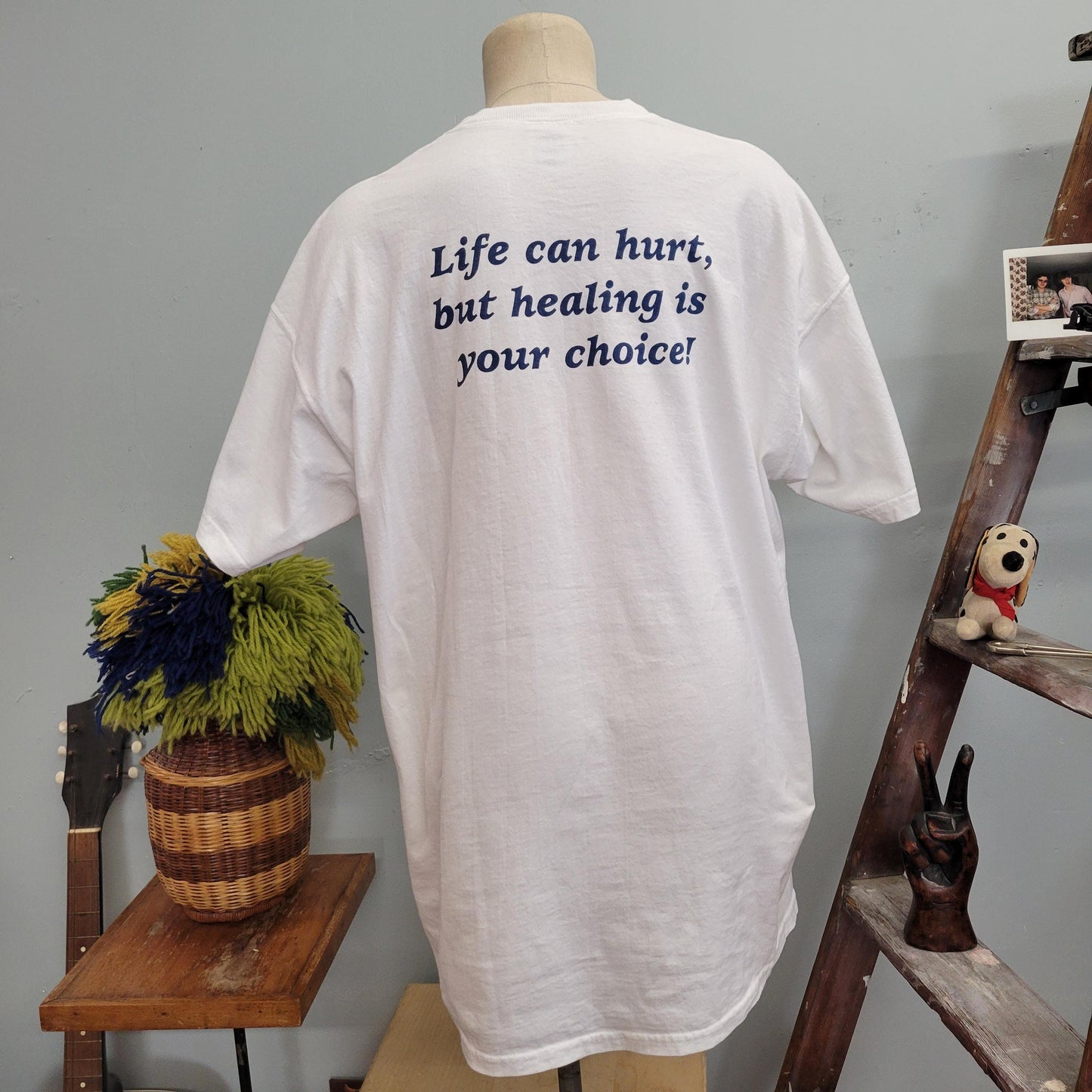 vtg 80s HEALING HEART TSHIRT // vintage fruit of the loom 2xl unisex oversize tee healing is your choice grief stricken mourning graphic tee