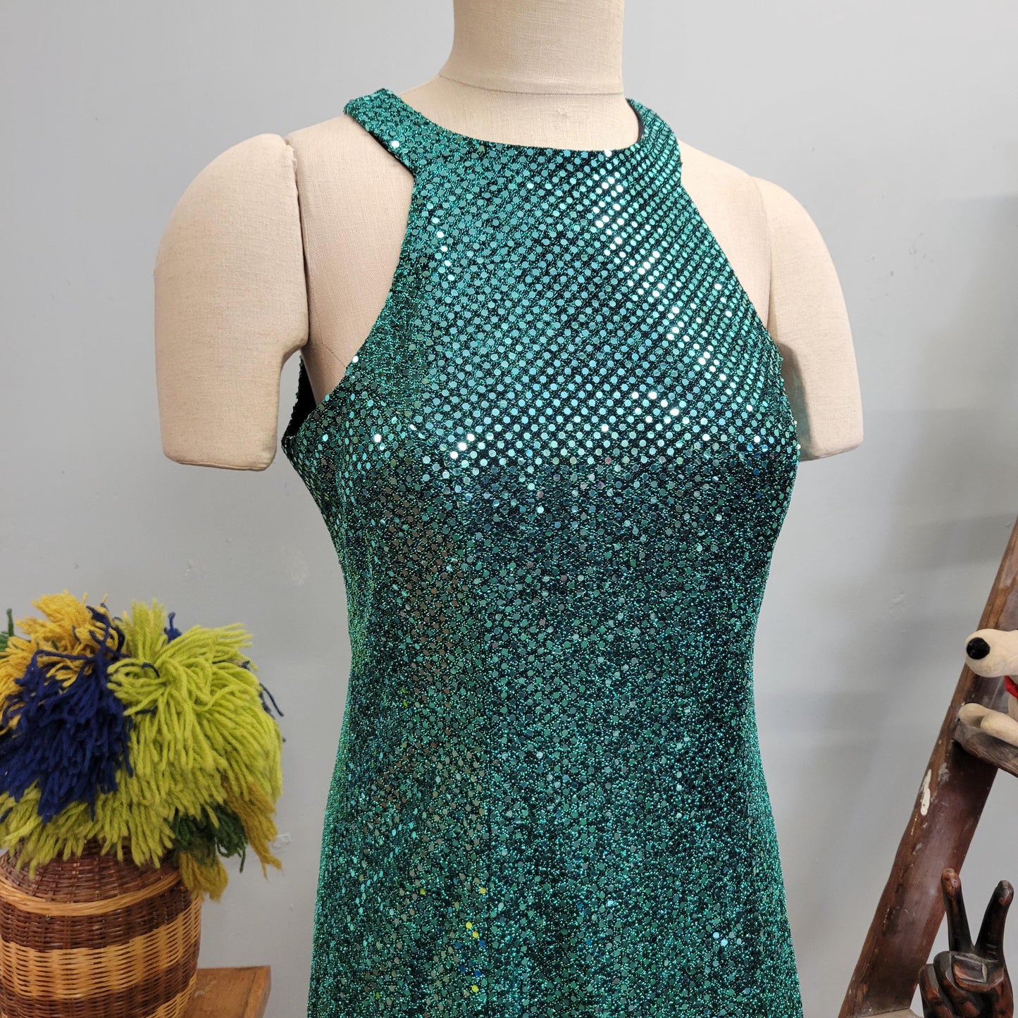vtg 90s SEQUINED MINI DRESS // vintage all that jazz size 7/8 womens sparkly beaded clubbing new years holiday cocktail party sexy racerback