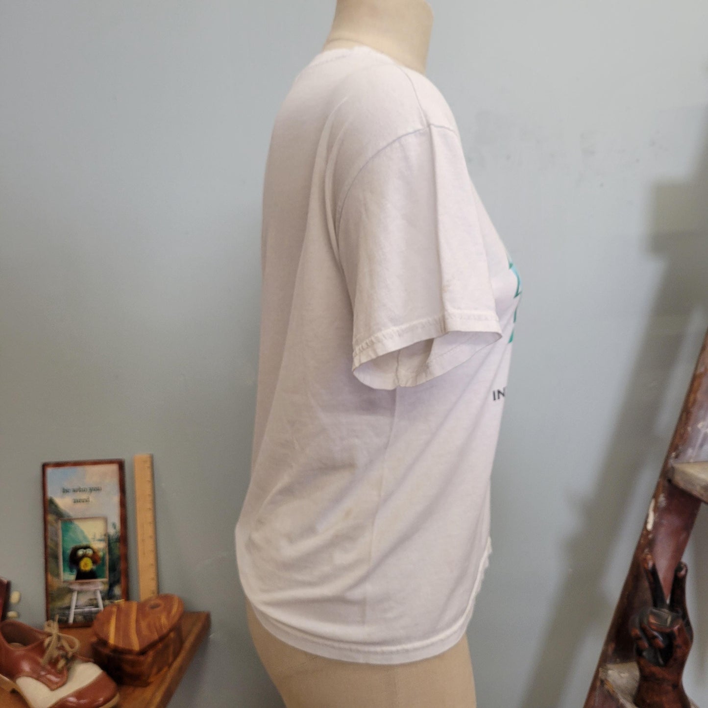 vtg 90s INTERNATIONAL PAPER TSHIRT // vintage hanes heavyweight youth large 14-16 soft thin parks and rec the office dunder mifflin cute