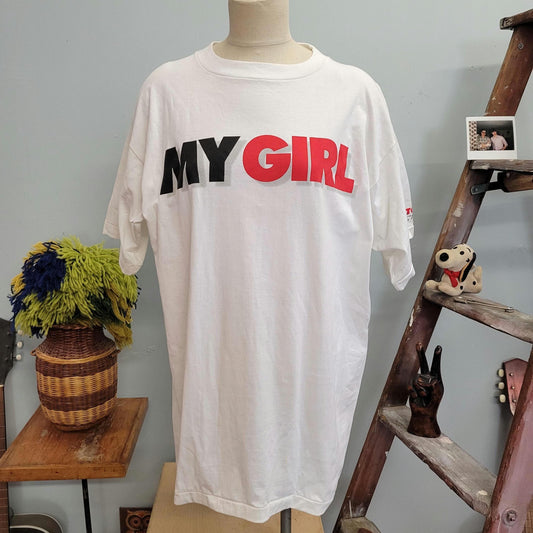 vtg 90s MY GIRL TSHIRT // vintage deadstock motown cafe new york oversized unisex tee xl movie promo macaulay culkin the temptations soul
