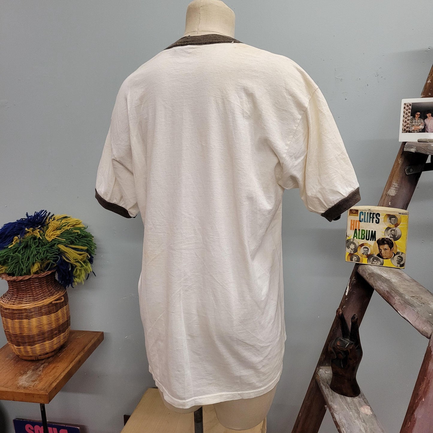 vtg 90s STONEFOX RINGER TSHIRT // vintage soffes choice large messy font oversize unisex retro shirt graphic tee restaurant bar hottie beer