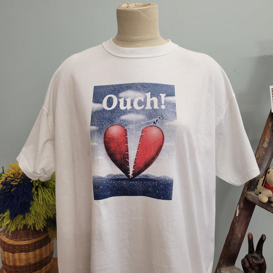 vtg 80s HEALING HEART TSHIRT // vintage fruit of the loom 2xl unisex oversize tee healing is your choice grief stricken mourning graphic tee